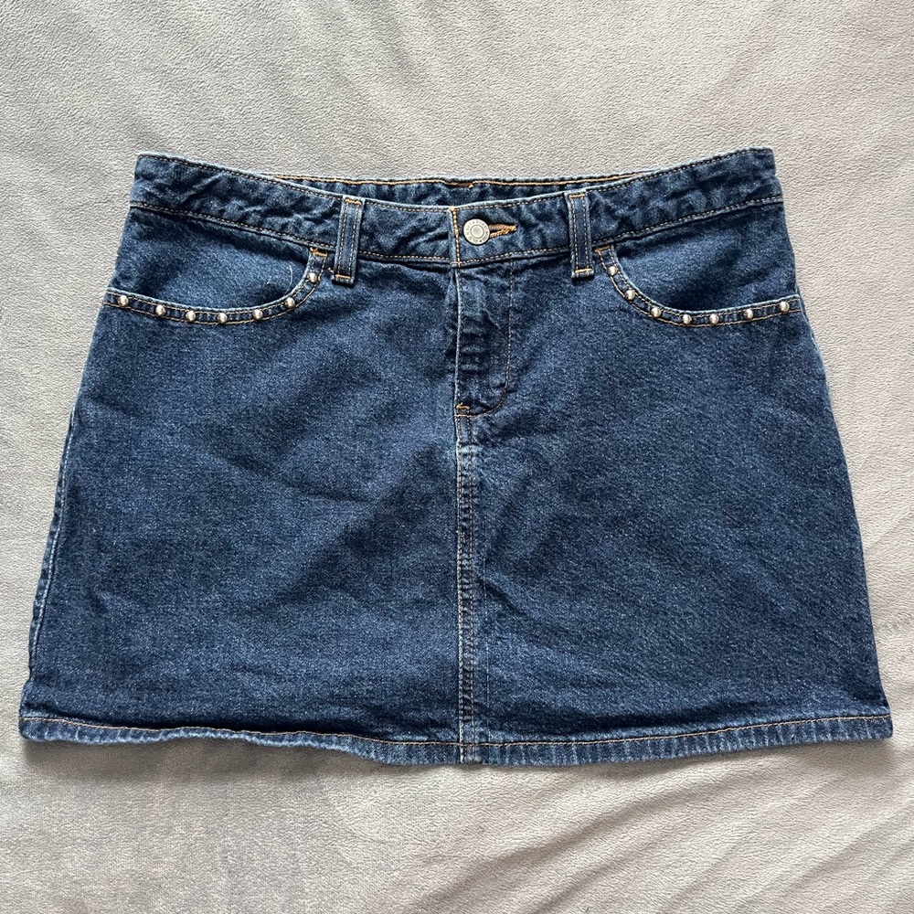 Old Navy Dark Blue Denim Mini Skirt